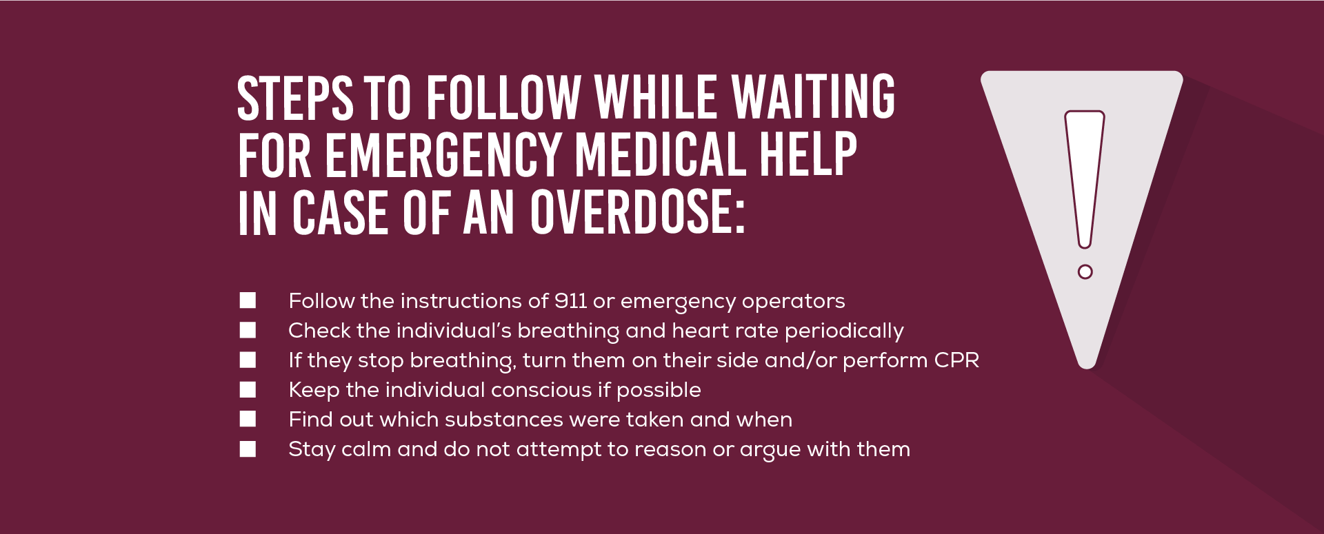 Steps to Follow in Case Of Overdose