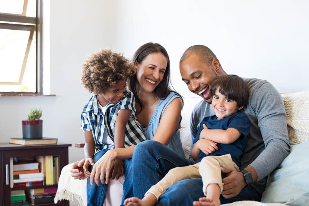 Family learning how to build strong family relationships